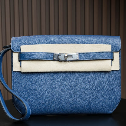 Hermes Depeche 25 Bleu de Prusse PHW