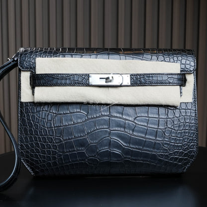 Hermes Pochette Kelly Depeche 25 Alligator