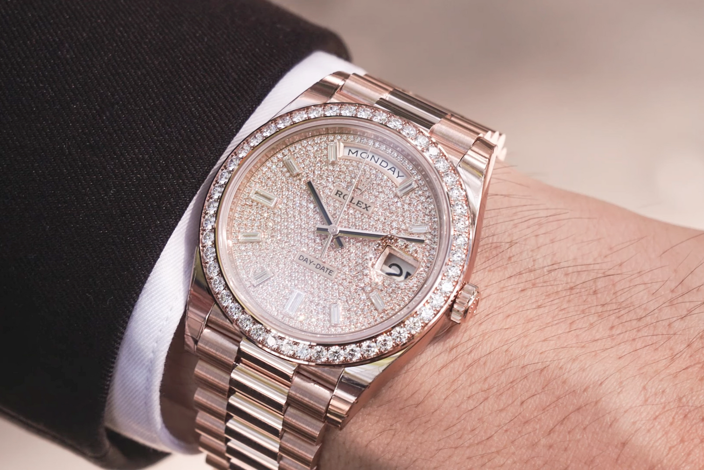 Rolex Day-Date 40 Rose Gold and Diamonds